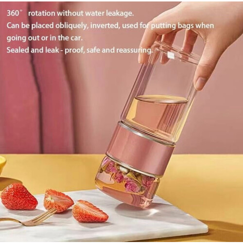 Infuseur à thé en verre à double paroi 3 en 1 1