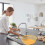 Fruit Cleaning Bowl with Strainer Yellow 1pc 5