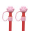 Pink Silicone Straw Lids Cartoon Design 2 pcs 2
