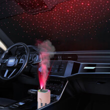 Rosa Mini-Luftbefeuchter für Auto und Zuhause USB Sternenprojektor 280ml — mini usb luftbefeuchter, rosa luftbefeuchter, usb sternprojektor
