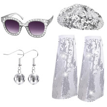 Disfraz Años 70 80 Set de Accesorios Disco Retro Disfraz de Carnaval — disfraz fiesta, accesorios fiesta kitsch
