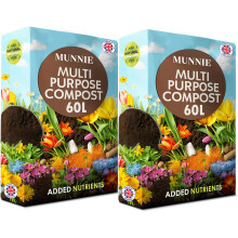 Munnie 120L Multi-Purpose Compost Soil Bag – Eco-Friendly Seed Compost for Outdoor Plants – Nutrient-Rich Potting Mix for Garden, Indoor Use, Hous