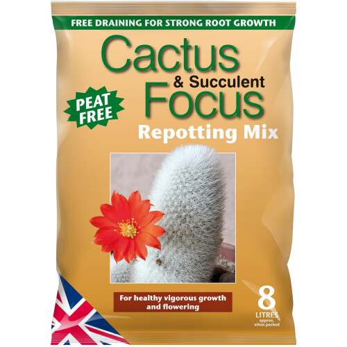 CACTUS Soil -CACTUS Focus Repotting mix 8 litre (1), Brown