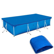 Swimming Pool Cover, ZAYMDO Waterproof Rectangular Pool Covers Easy Set Dustproof Pool Protector for Frame Swimming Pools (400 * 211CM/13.12 * 6.92FT