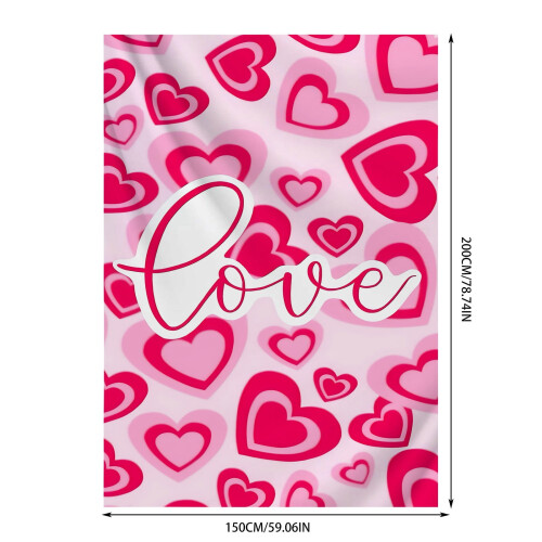 Pink Valentine's Day blanket warmth and romance 2