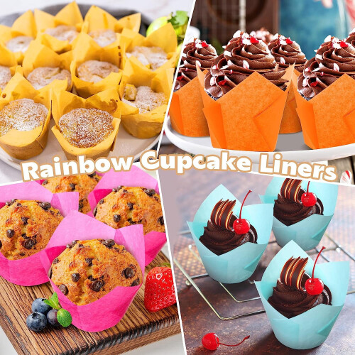 Tulip Cupcake Liners Standard Size 180 Pcs 6 Colors 2
