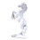 Horse Statue White Tabletop Ornament 1 piece 2