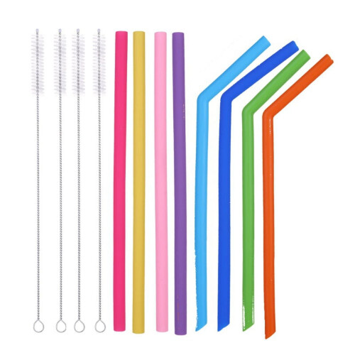Silicone Drinking Straws Set Flexible BPA-Free 30 oz 1