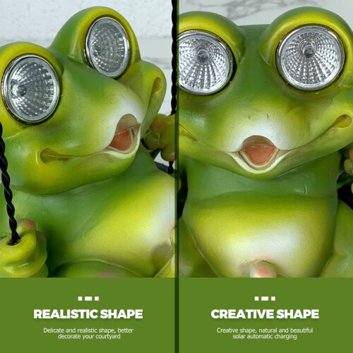Solar Hanging Frog Garden Light Resin Decorative Lamp 2
