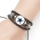 Black hand-woven unisex bracelet adjustable 4