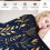 Gold Glitter Foliage Throw Blanket Microfiber 40x50 Inch 4