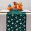 Christmas tablecloth cotton red gold stars rectangular 2