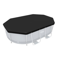 Bestway 10ft Oval Pool Cover for Above Ground Pool, Compatible with Oval Shape Frame Pools, 3.05 m x 1.84 m (10 ft. x 6 ft.)