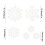 Christmas Tree Decorations White Snowflake Ornaments 12 pcs 5