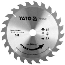 Terä TCT puulle 185X24TX20MM YT-60621 YATO