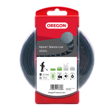 Oregon Round 2.7mm Strimmer Line with Aluminium Particles, Tackles Long Grass, Weeds & Thick Vegetation, Professional Heavy Duty Strimmer Wire, Fits