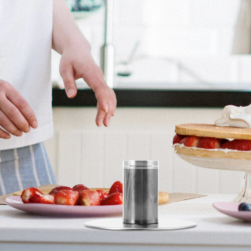 Stainless Steel Rotating Display Stand Glass Holder 1pc 2