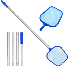 180CM Pool Pond Skimmer Net with Pole, Hot Tub Scoop Leaf Rake Swimming Pool Cle