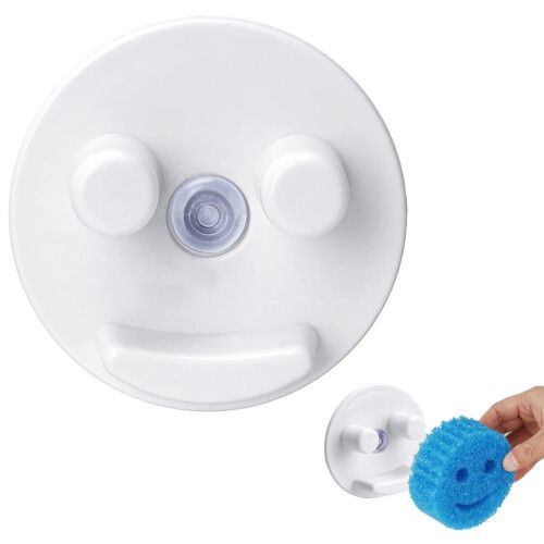 Sponge holder with suction cup for kitchen sink, 1 piece 1