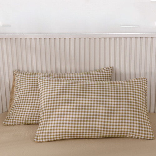 Yoloke Cotton Striped Pillowcases Set 2 Pack 1
