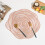 Set de table rond creux en vinyle rose doré (2 pièces) 2