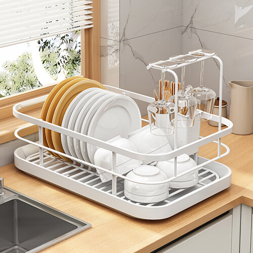 Dish Plate Storage Rack Rust-Resistant Adjustable 1 Unit 2