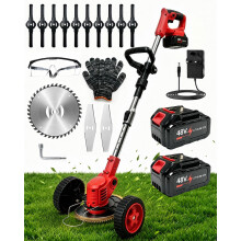 Cordless Strimmer, Garden Strimmer with 3 Blade Types for Lawn Care