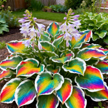 Perennial&Rainbow Colorful Hosta Rhizome/Brilliant Hosta Bulbs for Planting Now UK/Grow Well/Excellent Display/Potted/Low Maintenance-15bulbs-B