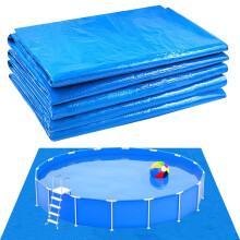 YEXEXINM Pool Ground Protector Cloth, 11 x 11ft Ground Cloth Swimming Pool Floor Protector Foldable Swim Pool Mat Waterproof Ground Sheet Paddling Po