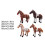 Plush Horse Throw Pillow 30cm and 60cm 2