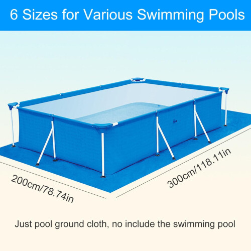 Pool Ground Cloth, Ynzeyx Rectangular Swimming Pool Mat for Frame Pool & Above G 1