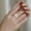 AIXING strass liefdesring voor dames, maat 5-11 3