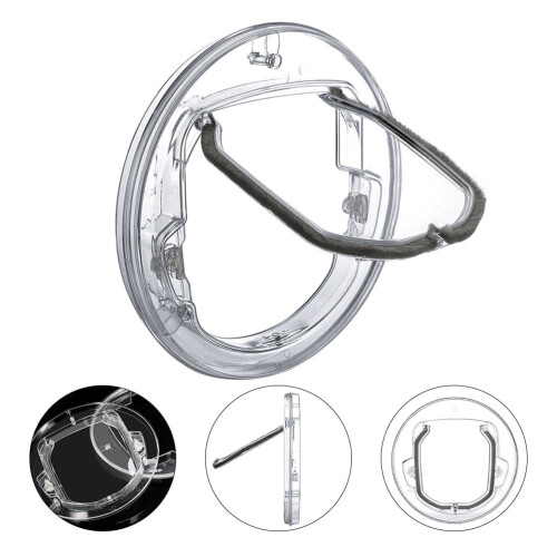 Xing Controlled Dog Door Two-Way Round Plastic Cat Flap 1