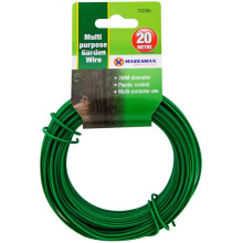 Nti MARKSMAN 20 x Meter Garden Wire Galvanised Green Plant Tie Home Thick Silver