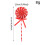 Christmas tree candy ornament red white lollipop 1 piece 3