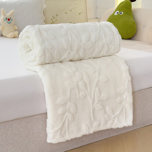 Plush Winter Throw Blanket Taffeta Jacquard Design 1