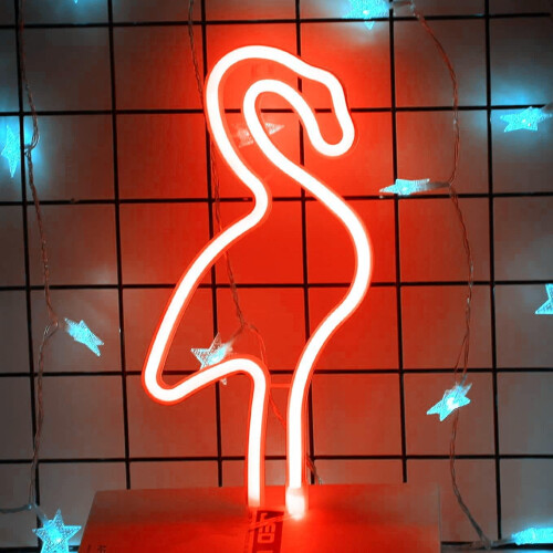 LINLIN LED flamingo neonljus batteri/USB-driven 1 st 2