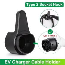 3X Suporte de Carregador para Veículo Elétrico Tipo 2 EV IEC 62196-2 Cabo Organizador de Carregamento Plugue para Tomada de Parede Acessórios