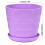 Ceramic resin plastic flower pots thick white colorful 4