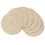 Coolmade runde vevde bordbrikker sett med 6 beige 3