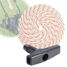 YUNSHANGHT 3.5mm2m Recoil Starter Rope Pull Cord, Lawn Mower Replacement Pull Cord With 1pcs Black Handle for Lawn Mower, Chainsaw, Trimmer, Rotavat