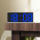 Digital Alarm Clock LED Large Display White Frame 4