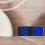 Digital Alarm Clock LED Large Display White Frame 5