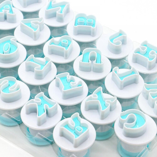 Fondantkakeform med alfabet og tall, 1 sett 2