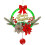 Weihnachtlicher LED-Lichterkranz, silberrot 2