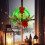 Weihnachtlicher LED-Lichterkranz, silberrot 3