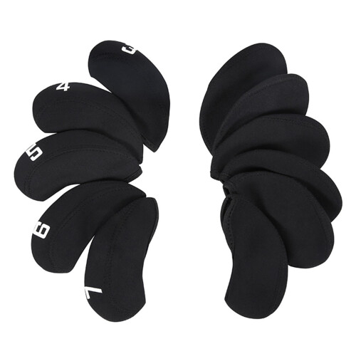 Golf Iron Head Covers Black 11-Piece Set 1