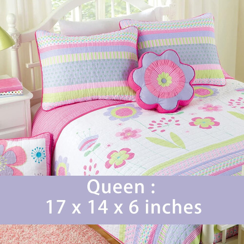 Ensemble de literie réversible en coton pour lit queen, 3 pièces 1