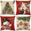 Capa de almofada de linho com o Papai Noel, 45x45 cm (18x18 polegadas) 3
