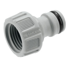 Gardena tap Connector 21 mm (G 1/2 inch): Adapter for Connecting a Water Hose, Anti-Splash Technology, Frost-Proof, Original System (18220-20)